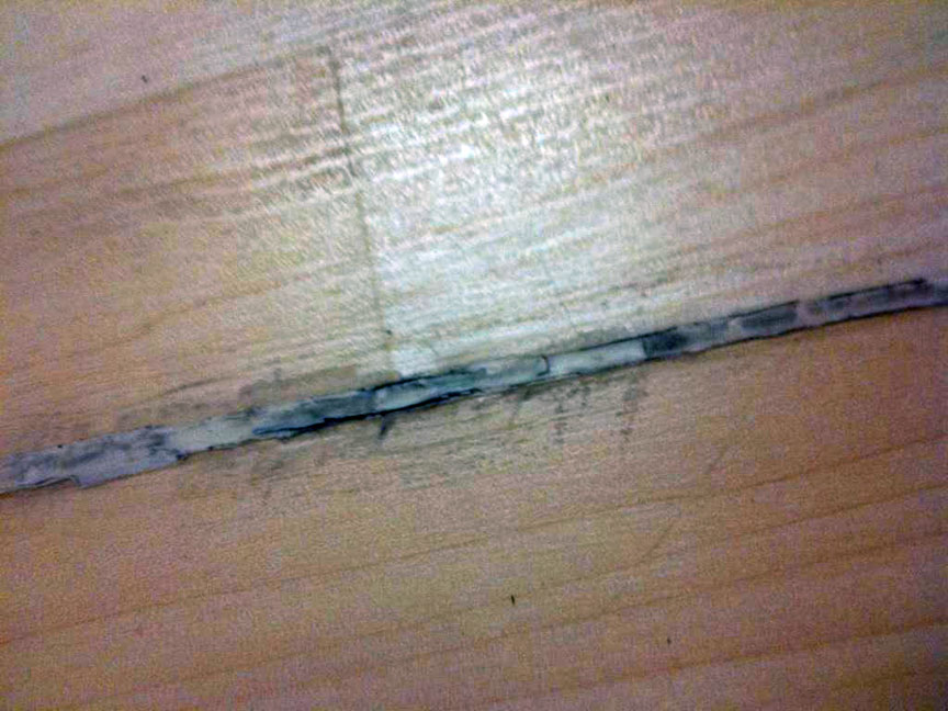Heat Welds Repaired On A Rolled Vinyl Sports Floor By Signasports Signawood